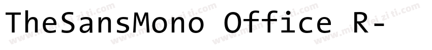 TheSansMono Office R字体转换